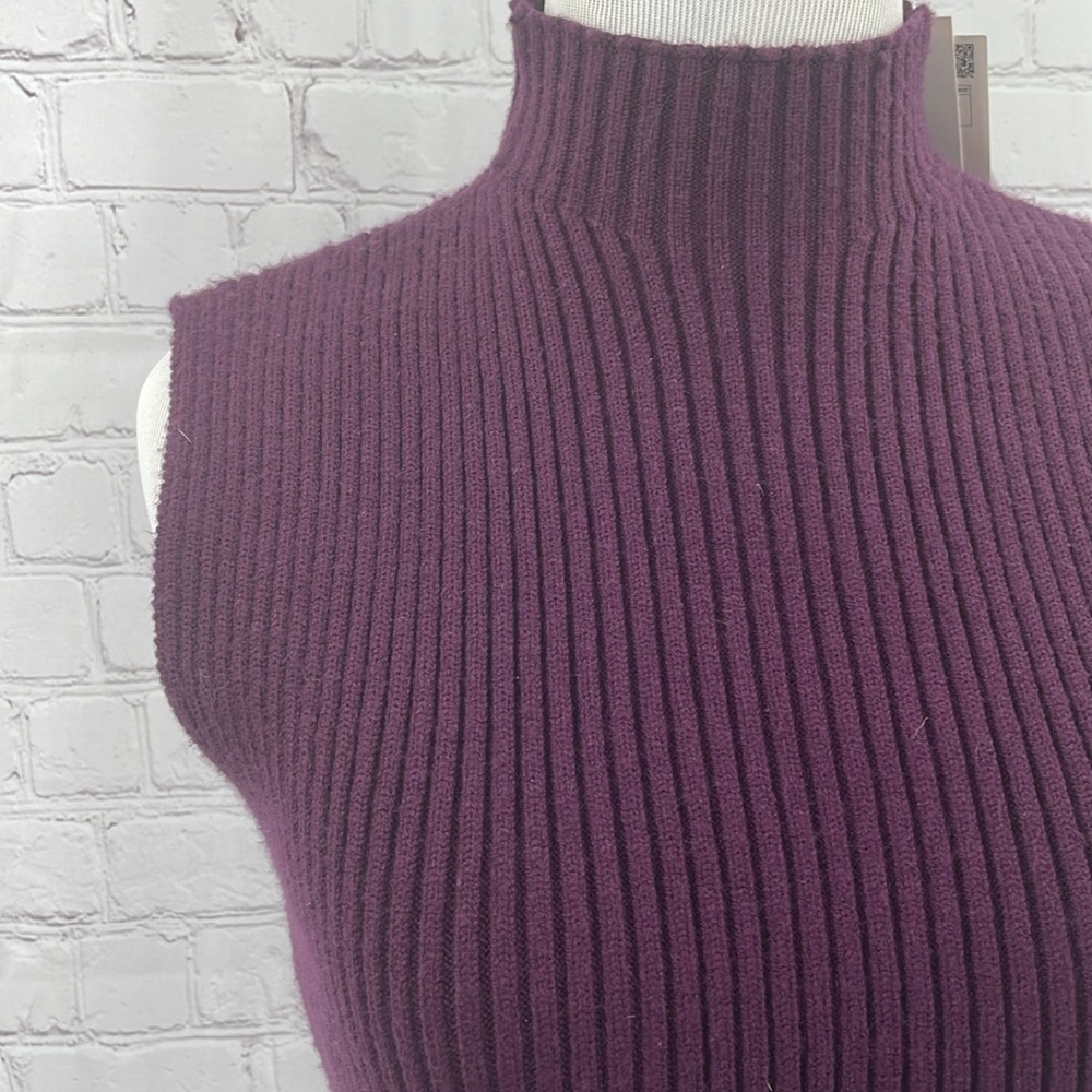 Thick Super Super Soft Zara NWT New Large Mockneck Cropped Top Burgundy Basic